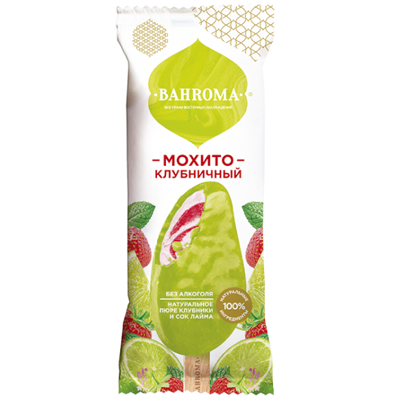 "BAHROMA" эскимо молочное клубника-мохито